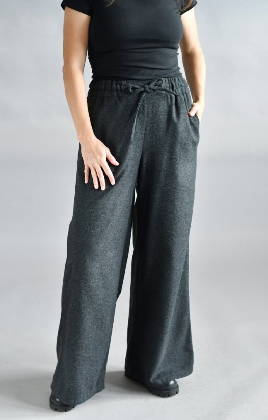 Women's woolen trousers, maxi length