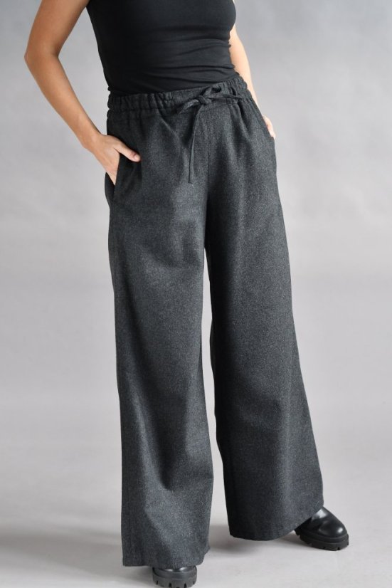 Women's woolen trousers, maxi length