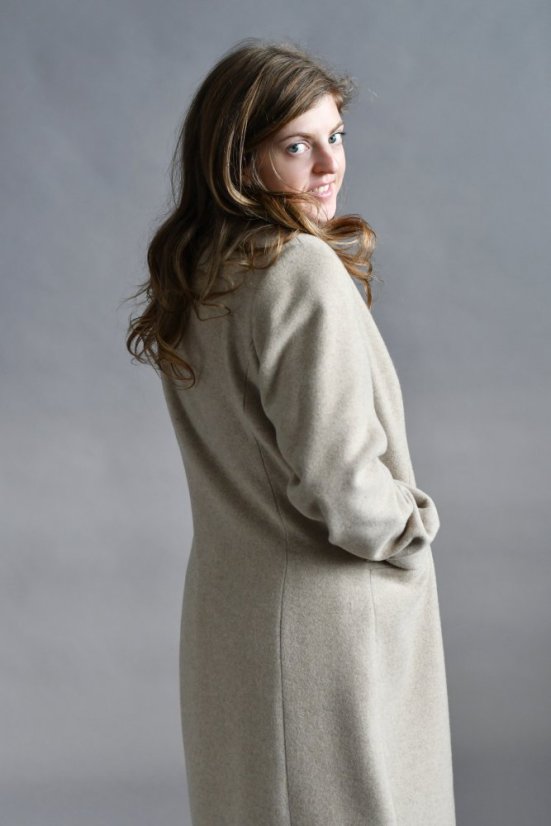 Klassischer Wollmantel für Damen mit Kaschmir