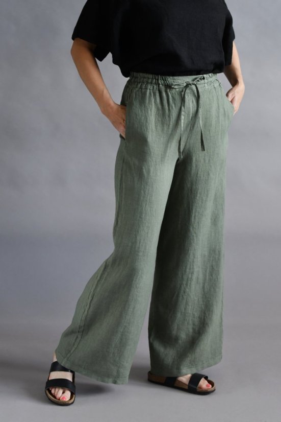 Women's long linen trousers