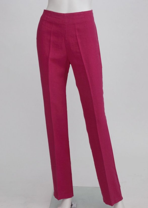 Women's classic linen trousers - Size: 36