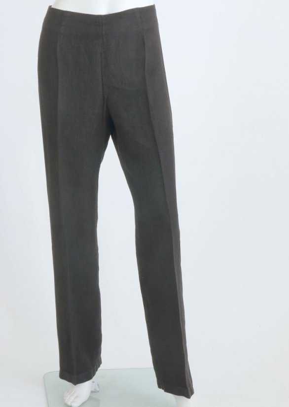 Women's classic linen trousers - Size: 42