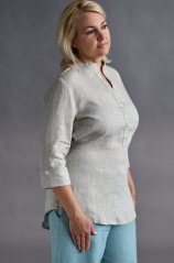 Leinenhemd für Damen mit Gürtel
