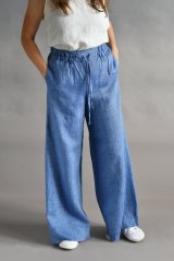Women's long linen trousers