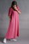 Langes Leinenkleid für Damen mit Ärmeln