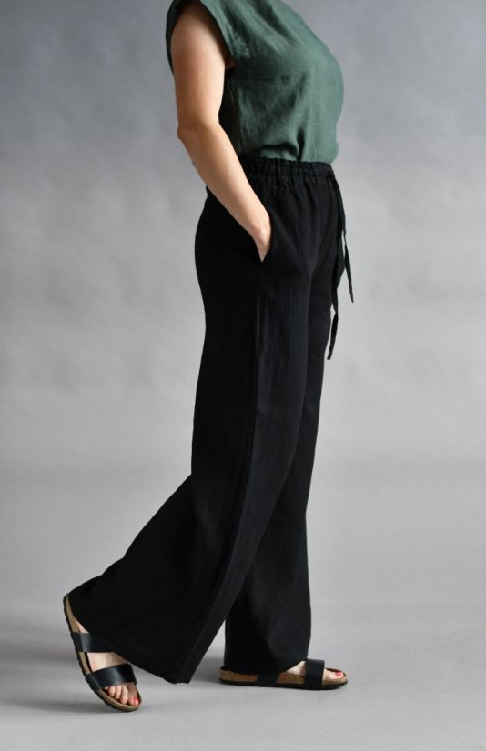 Women's long linen trousers
