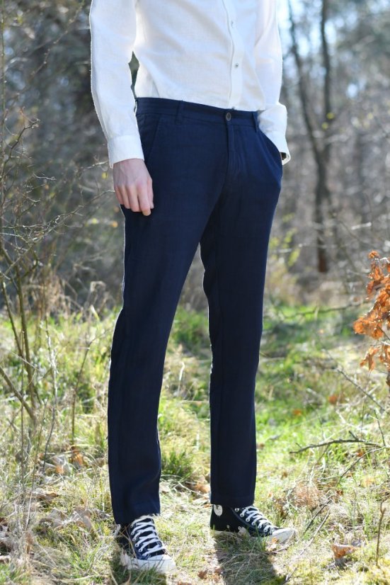 Men's linen trousers - Size: 48