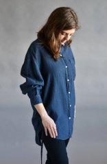 Damen-Oversize-Hemd aus Leinen
