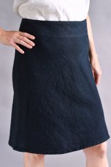 Knee length linen skirt