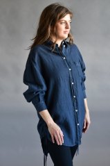 Damen-Oversize-Hemd aus Leinen